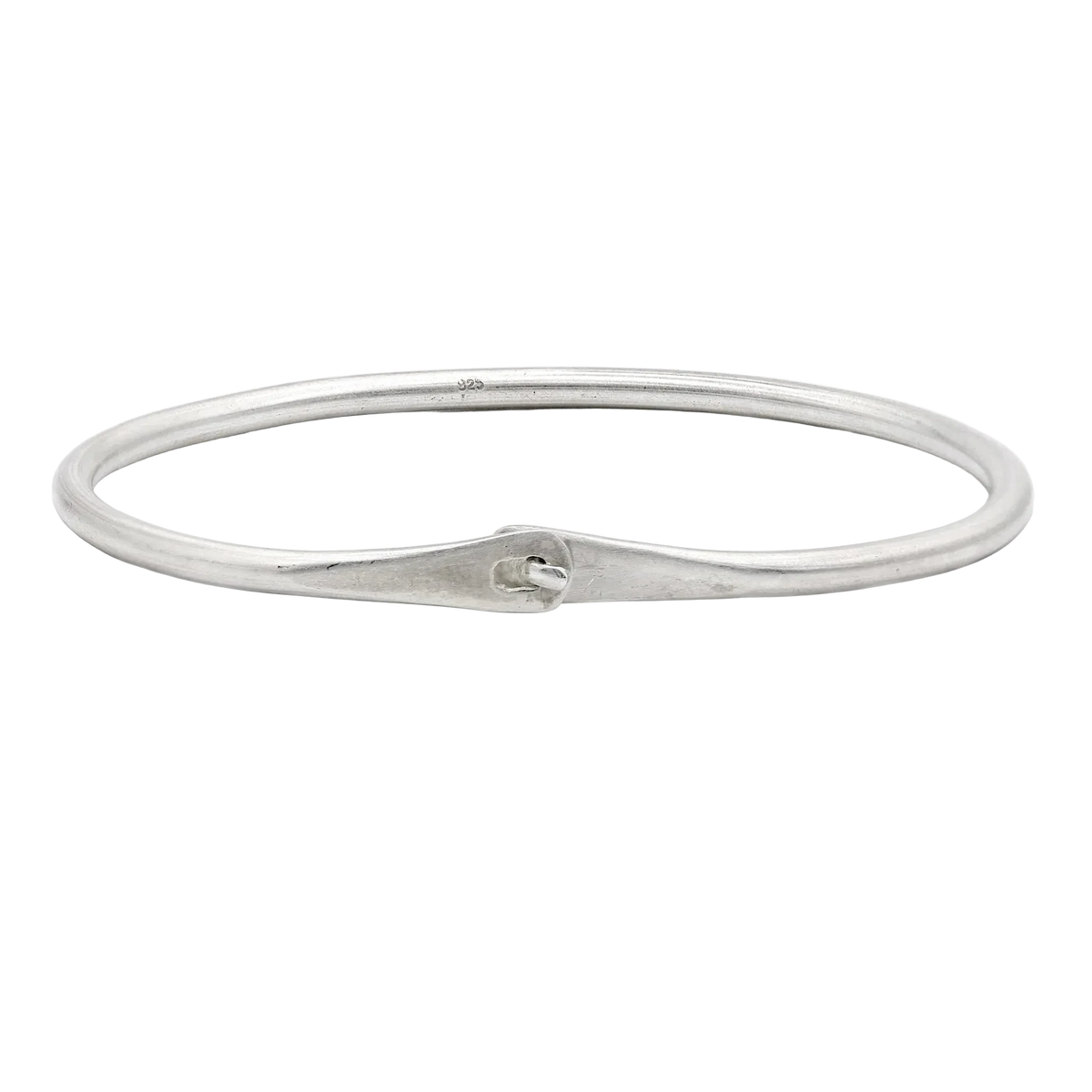 Lockup Silver Bangle
