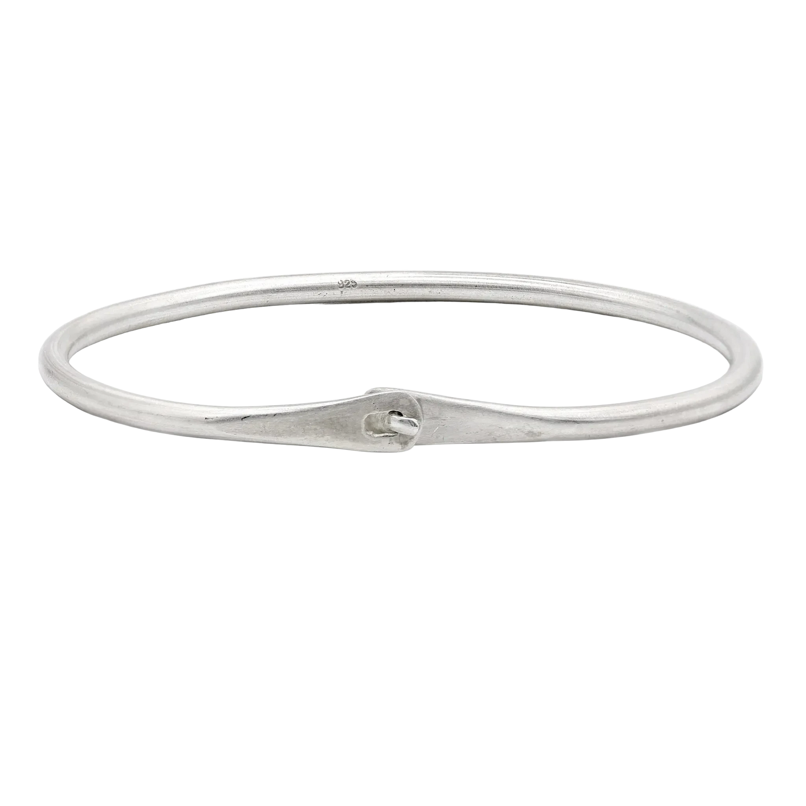 Lockup Silver Bangle