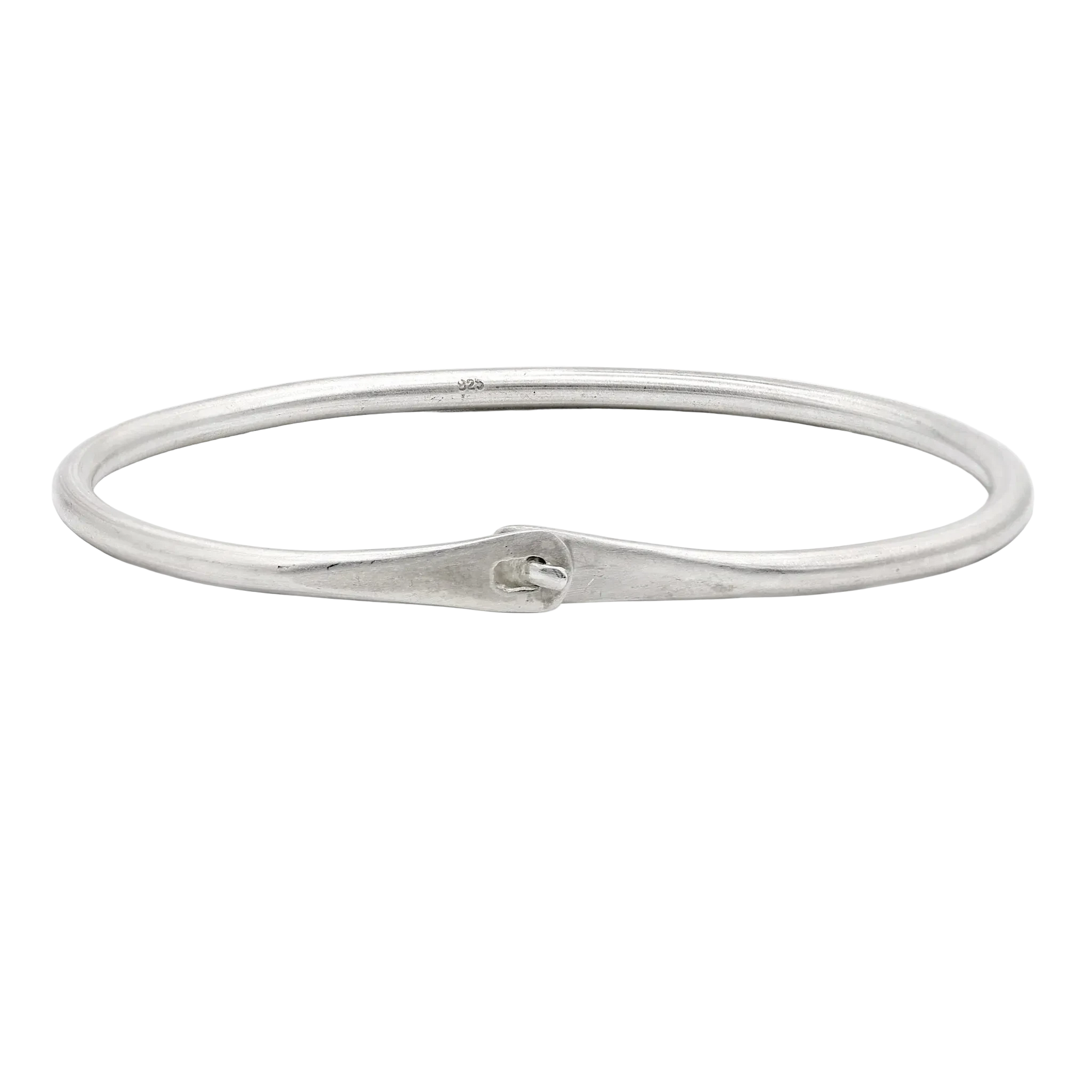 Lockup Silver Bangle