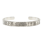 Hand-Forged “Tutankhamun” Silver Bangle